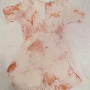 Pink dye romper